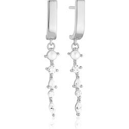 Sif Jakobs Adria Pendolo Earrings - Silver/Pearl/White