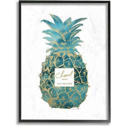 Stupell Pineapple Watercolor Framed Wall Art Framed Art 11x14"