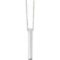 JG Signature Personalised Bar Necklace - Silver