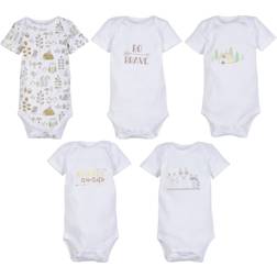 MiracleWear Baby Woodland Prints Bodysuit 5-pack - White