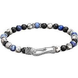 John Hardy Classic Multi Stone Beaded Bracelet - Silver/Black/Blue