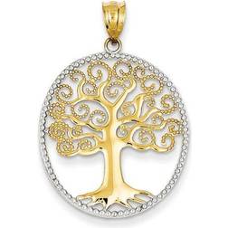 Finest Gold Tree of Life Pendant - Gold/Silver