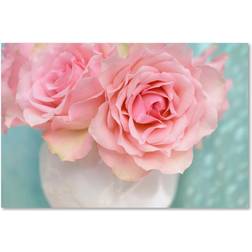 Trademark Fine Art Cora Niele 'Pink Rose Bouquet' Canvas Art,12x19 Framed Art
