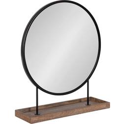 Kate and Laurel Maxfield Round Tabletop Natural 18x22 Floor Mirror