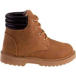 Rugged Bear Lace-Up Unisex Casual Boots - Brown