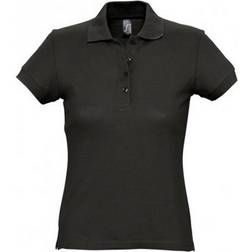 Sol's Women's Passion Pique Polo Shirt - Black