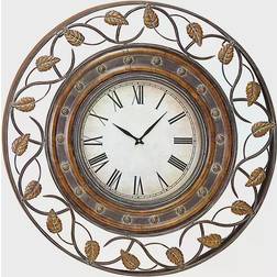 Ridge Road Décor Leaf Fretwork Wall Clock