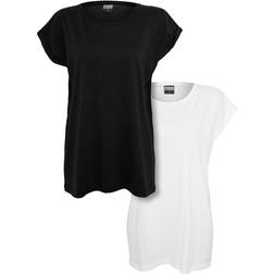 Urban Classics Ladies Extended Shoulder Tee Double Pack T-Shirt