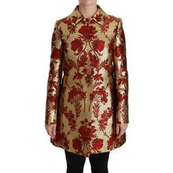 Dolce & Gabbana Women's Floral Brocade Cape Coat Jacket JKT2519 IT36