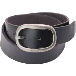 Natural Reflections Oval Buckle Leather Belt for Ladies