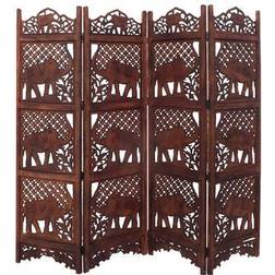 Benzara Hand Carved Room Divider