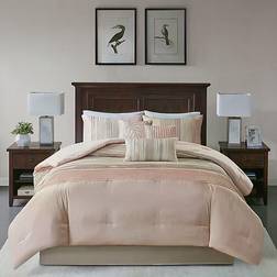 Madison Park Amherst Bed Linen Pink, Beige (264.16x233.68)