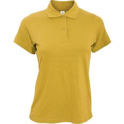 B&C Collection Women's Safran Pure Short-Sleeved Pique Polo Shirt - Gold