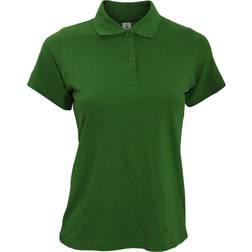 B&C Collection Women's Safran Pure Short-Sleeved Pique Polo Shirt - Bottle Green
