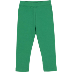 Leveret Girl's Cotton Solid Classic Color Spandex Leggings - Green (28994728919114)