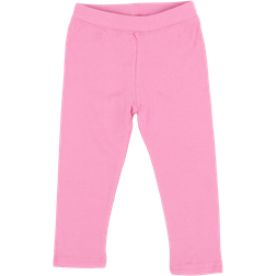 Leveret Girl's Cotton Solid Classic Color Spandex Leggings - Pink (28994729115722)