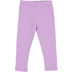 Leveret Girl's Cotton Solid Classic Color Spandex Leggings - Purple (28994732556362)