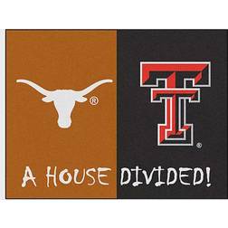 Fanmats Texas Longhorns/Texas Tech Red Raiders House Divided Rug