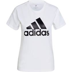 Adidas Women's Loungewear Essentials Logo T-shirt - White/Black