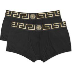 Versace Greek Logo Waistband Boxer Trunk 2-pack - Black/Gold