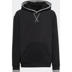 Adidas Junior All SZN Fleece Hoodie Sweatshirt - Black/Medium Grey Heather (HN8411)