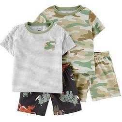 Carter's Toddler Boy's Pajama Set 4-piece - Camo Green