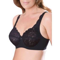 Elila Isabella Lace Full Coverage Bra - Black