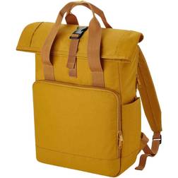 BagBase Roll Top Recycled Twin Handle Laptop Backpack - Mustard Yellow