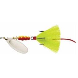 Mepps Aglia Dressed Spinner 1/2 oz. Silver Yellow Silver Yellow