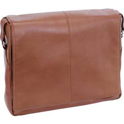 McKlein 45354 San Francesco Cognac Leather Messenger Bag