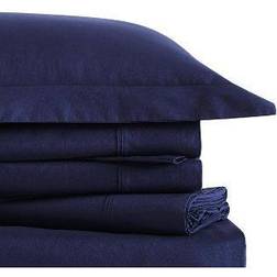 Brooklyn Loom Classic Cotton Bed Sheet Blue (274.32x)