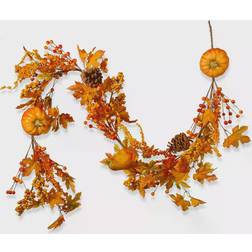 National Tree Company Maple Leaf and Pumpkins Garland Decorative Item