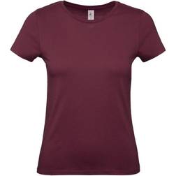 B&C Collection Women's E150 Short-Sleeved T-shirt - Burgundy