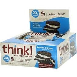 Think! High Protein Bars Cookies and Creme, 10 pk 2.1 oz x 10 pack