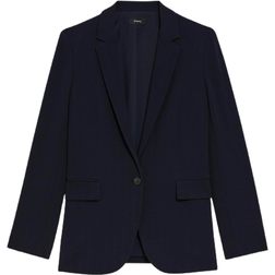 Theory Casual Striped Admiral Crepe Blazer - Deep Navy
