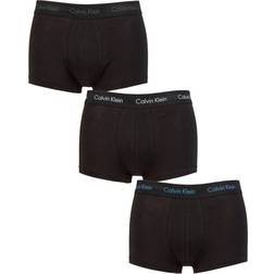 Calvin Klein Cotton Stretch Low Rise Trunks 3-pack - Black