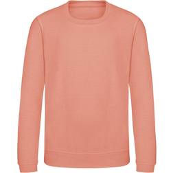 AWDis Kid's Plain Crew Neck Sweatshirt - Dusty Pink