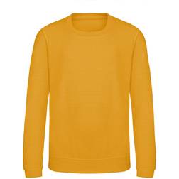 AWDis Kid's Plain Crew Neck Sweatshirt - Mustard Yellow