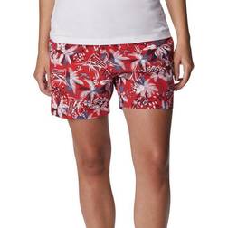 Columbia Women's PFG Super Backcast Water Shorts - Red Hibiscus Kona