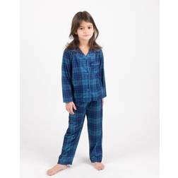 Leveret Kids 2pc. Plaid Pajama Set - Blue /Navy