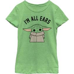 Fifth Sun Girl's Star Wars: The Mandalorian The Child I'm All Ears T-shirt - Green Apple