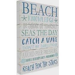 Beach Knowledge Sign Wall Decor 16x20"