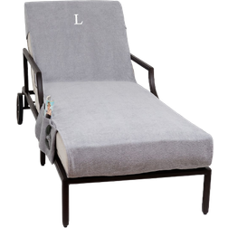 Linum Home Textiles Chaise Lounge with Side Pockets L Loose Sofa Cover White, Gray (259.08x81.28)