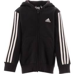 Adidas Essentials 3-stripes Zip Hooded Jacket - Black (HF1887)