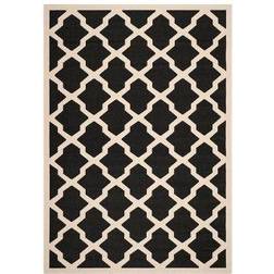 Safavieh Courtyard Evie Beige, Black 63x91"