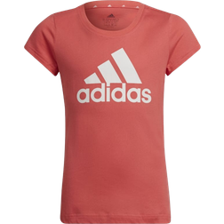 Adidas Girl's Essentials T-shirt - Semi Turbo/White (HE1979)