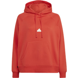 Adidas Women's Sportswear Oversized Hooded Sweatshirt Plus Size - Bright Red