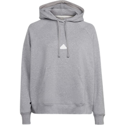 Adidas Women's Sportswear Oversized Hooded Sweatshirt Plus Size - Medium Grey Heather