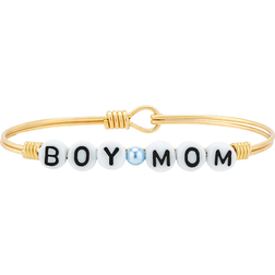 Luca + Danni Boy Mom Letter Bead Bagle Bracelet - Gold/Black/White/Pearl