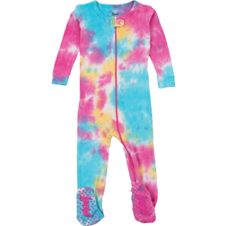 Leveret Baby Footed Mix Dye Cotton Pajamas - Rainbow Mix Tie Dye